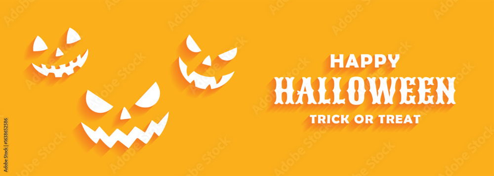 Fototapeta premium Vector Happy Halloween Day Banner Design Template