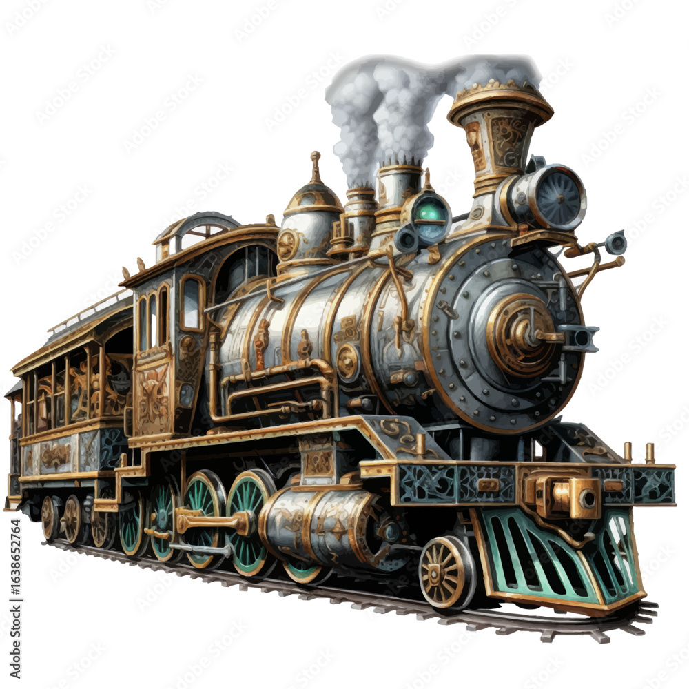 Naklejka premium old steam train