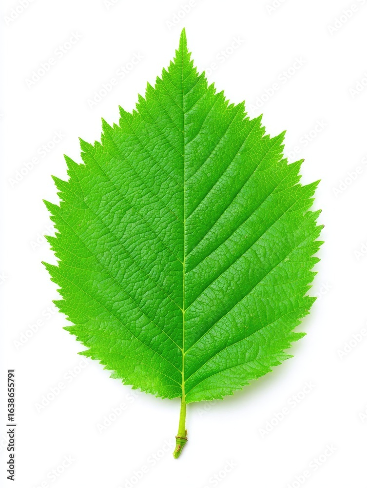 Fototapeta premium Close-up of a vibrant green leaf (1)