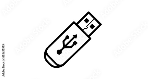 Object download usb drive vector illustration for data storage and transfer with portable flash memory device icon vector
