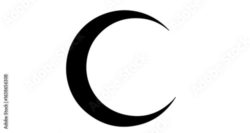Object download crescent moon vector graphic design element for islamic symbol and night sky illustration use cases vector