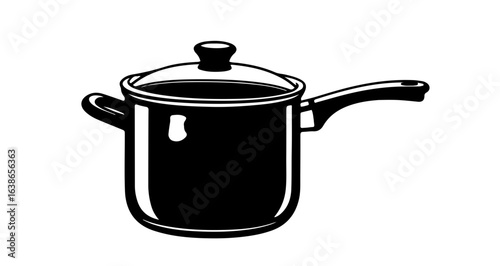 Object stockpot cooking pot with lid vector illustration for kitchenware and cookware design projects and culinary art vector