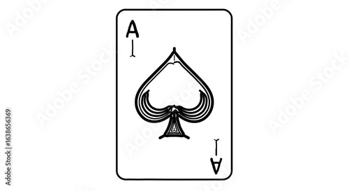 Object ace of spades playing card illustration vector art for casino poker blackjack and card game design use vector