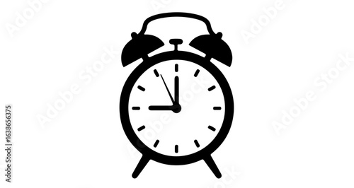 Object alarm clock vector illustration time reminder wake up call morning schedule deadline appointment nine o clock icon art vector