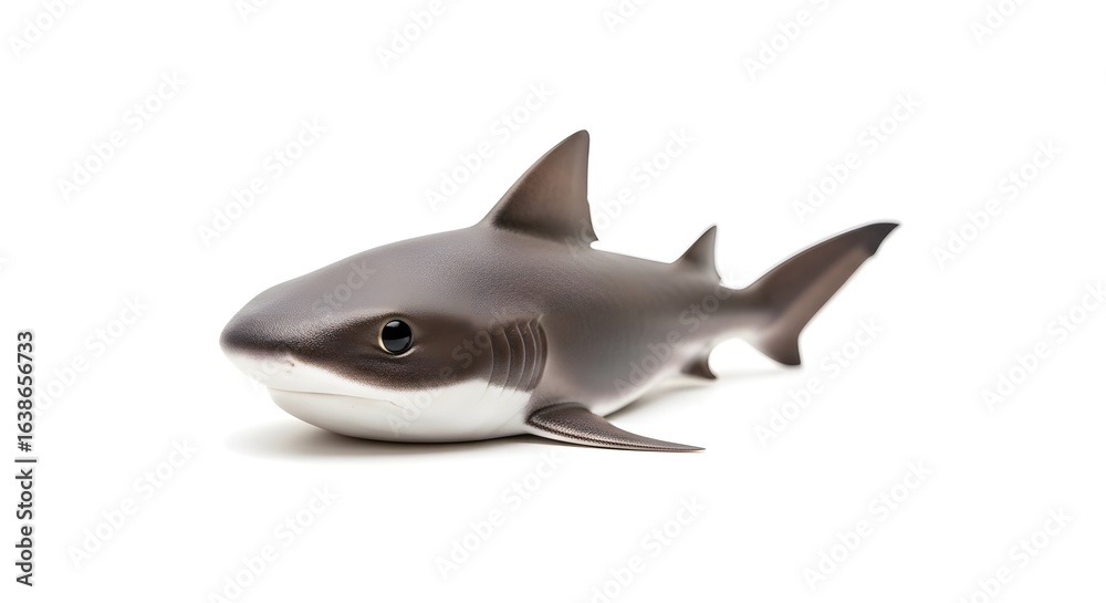 Fototapeta premium Toy Shark on White Background
