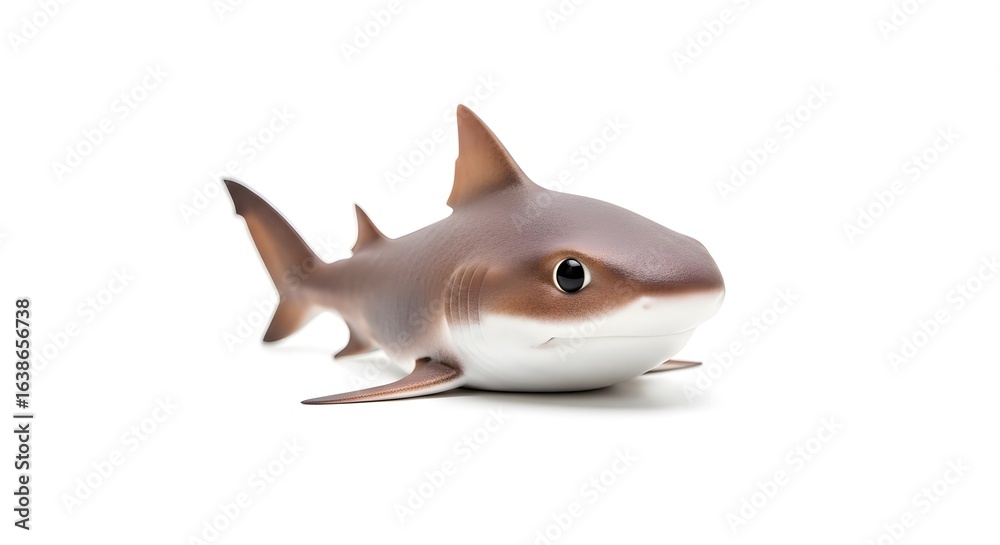 Obraz premium Toy Shark on White Background