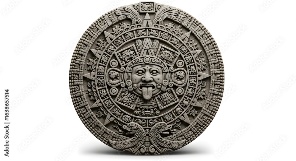 Naklejka premium Aztec Calendar Stone