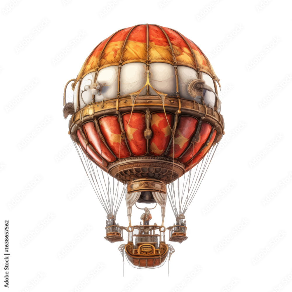 Obraz premium steampunk hot air balloon