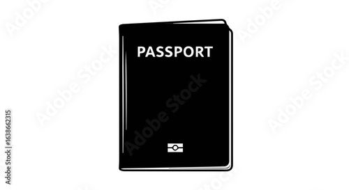 Object passport document identification travel international id citizenship official government visa border control vector