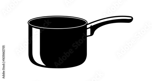Object black and white turkish coffee pot cezve ibrik illustration for kitchenware and coffee brewing needs vector