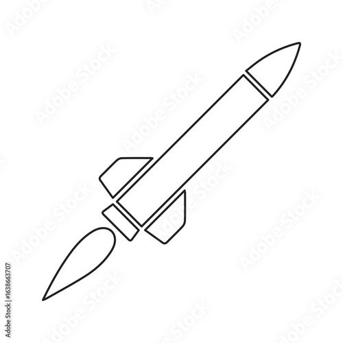 Missile line icon