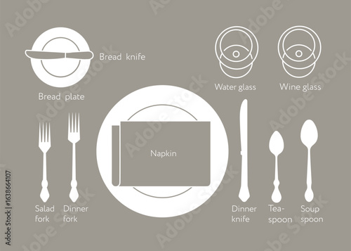 Casual and informal table setting guide