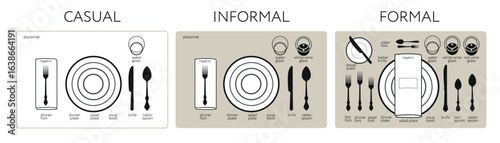 Casual and informal table setting guide