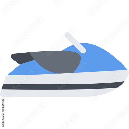 Blue Water Scooter Icon