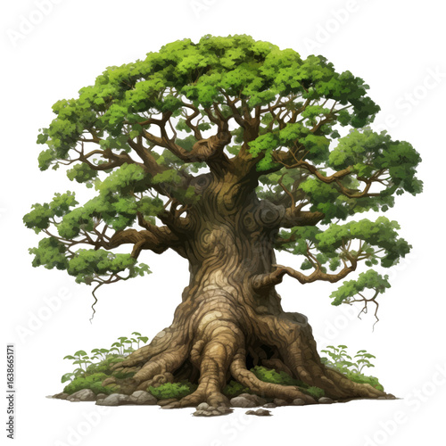 bonsai tree isolated on white