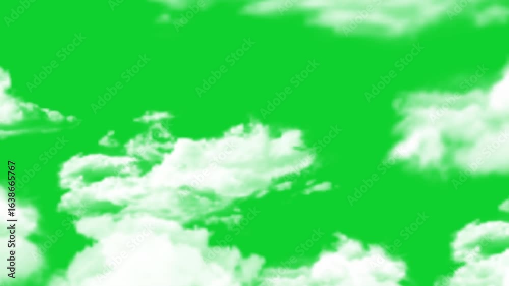 Clouds Moving motion graphic effects animation on green screen ...