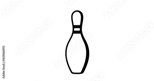 Object bowling pin vector illustration for bowling alley sports equipment and recreational activity design element icon vector