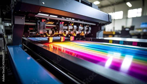 Large format printer with vibrant colors.