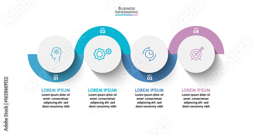 Business data visualization. timeline infographic icons designed for abstract background template