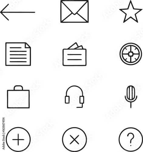 Set of Simple Icon Designs