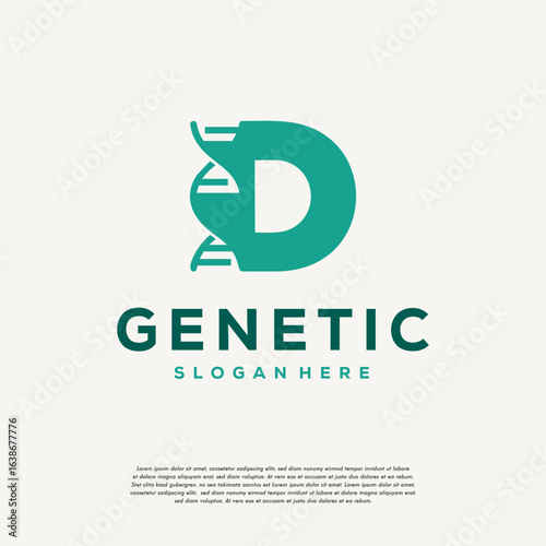 DNA Helix Letter F Logo designs, Genetics Vector Design, Chromosome initial Logo Template
