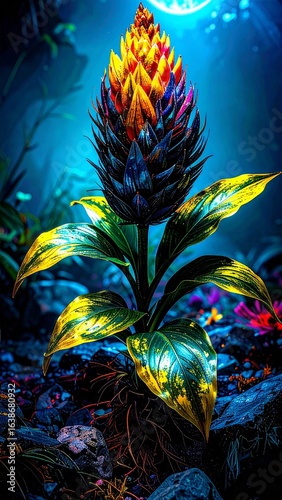 ornamental plants that grow in rock crevices with beautiful and elegant colorful leaves and flowers 1