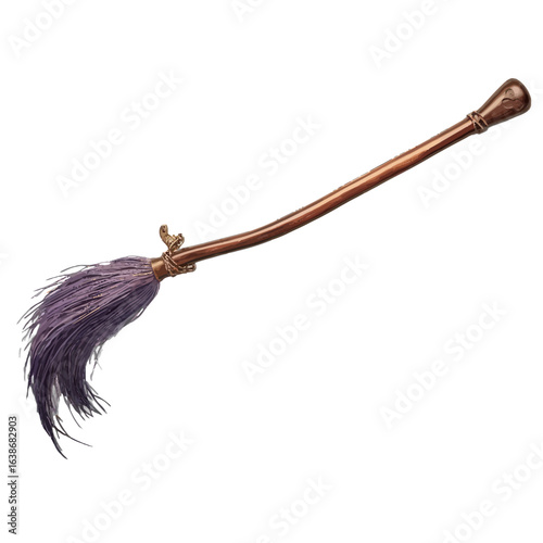 witch broom isolated on white