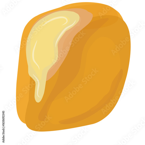 vector illustration of dimsum with melted cheese