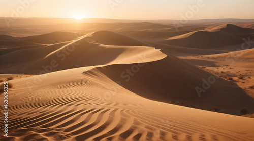 Desert Sand Dunes at Golden Hour