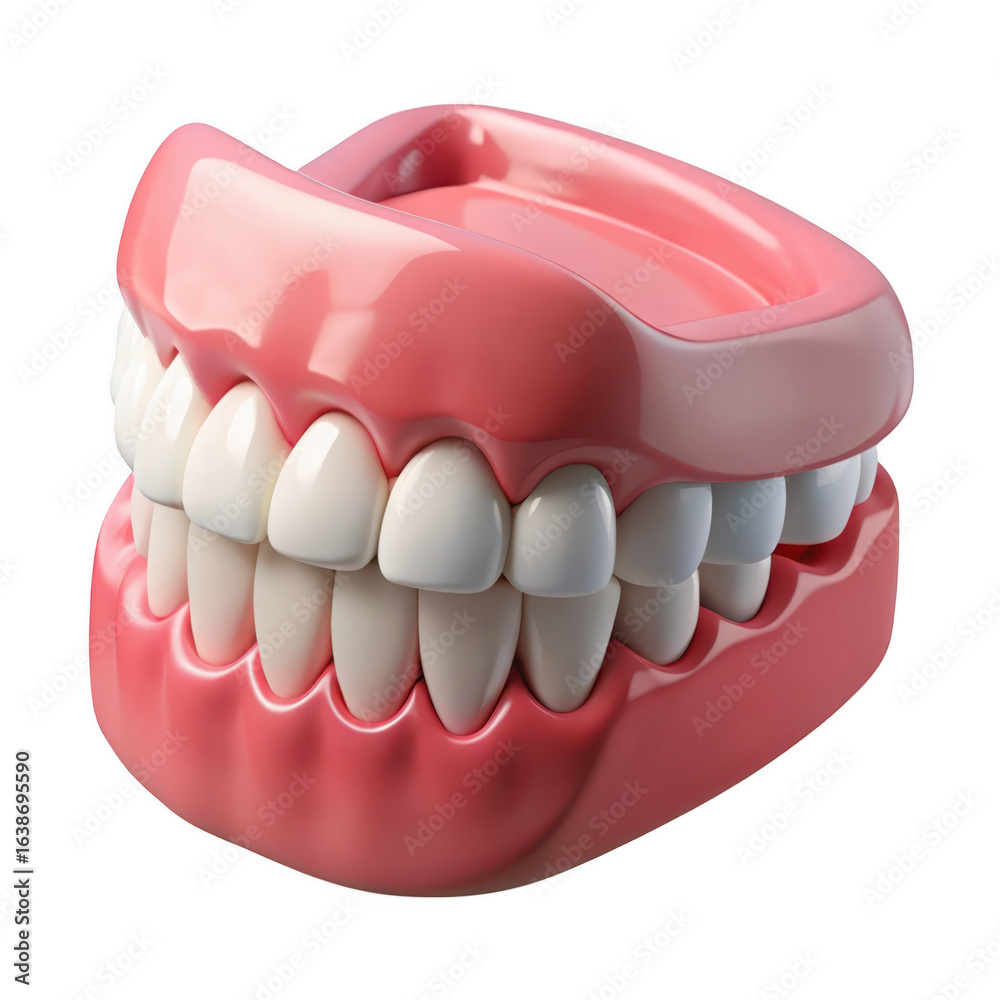 Obraz premium Dentures isolated on transparent background.