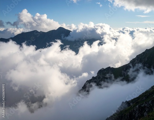 clouds over the mountains