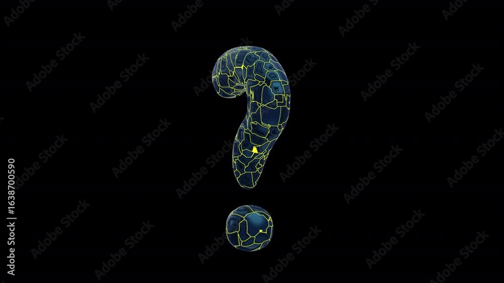 custom made wallpaper toronto digital3D Question Mark Flying Animation