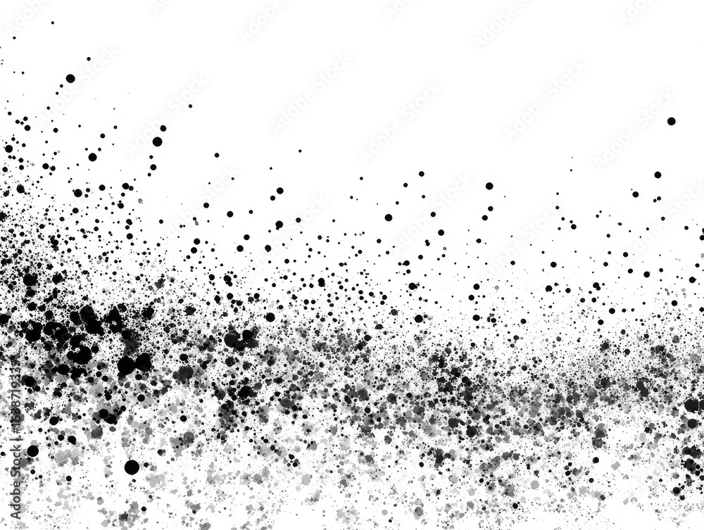 Obraz premium Abstract black and white splatter (1)