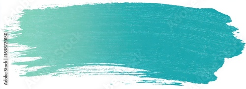 Teal paint brushstroke