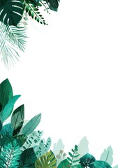 Tropical foliage border
