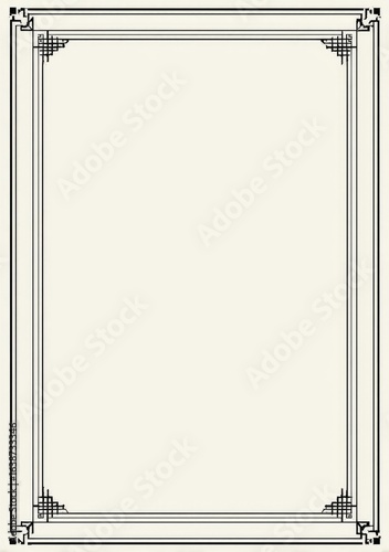 Blank document with decorative border