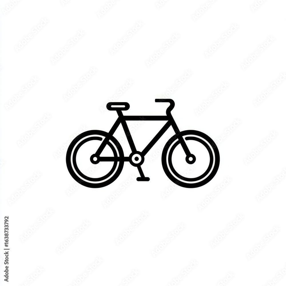 Simple black outline of a bicycle Simple black outline of a bicycle