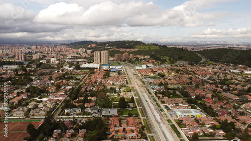 North of Bogota with new streets and green areas
