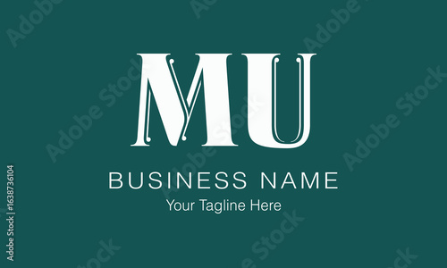 MU M mu initial logo | initial based abstract modern minimal creative logo, vector template image. luxury logotype logo, real estate homie logo. typography logo. initials logo