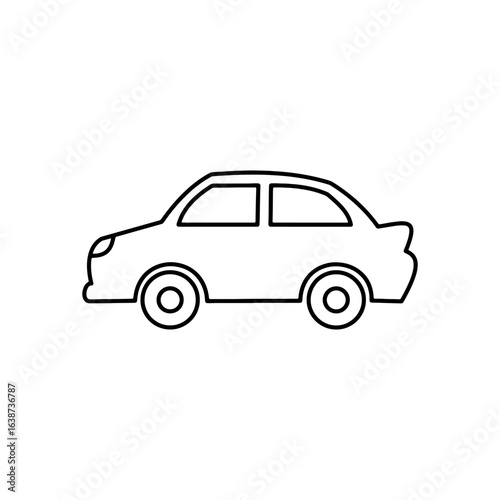 Modern car silhouette with multiple color options