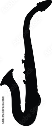 Silhouette of a Saxophone Musical Instrument