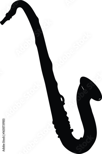 Silhouette of a Saxophone Musical Instrument