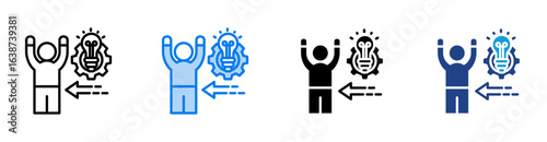 Proactive icon set multiple style collection