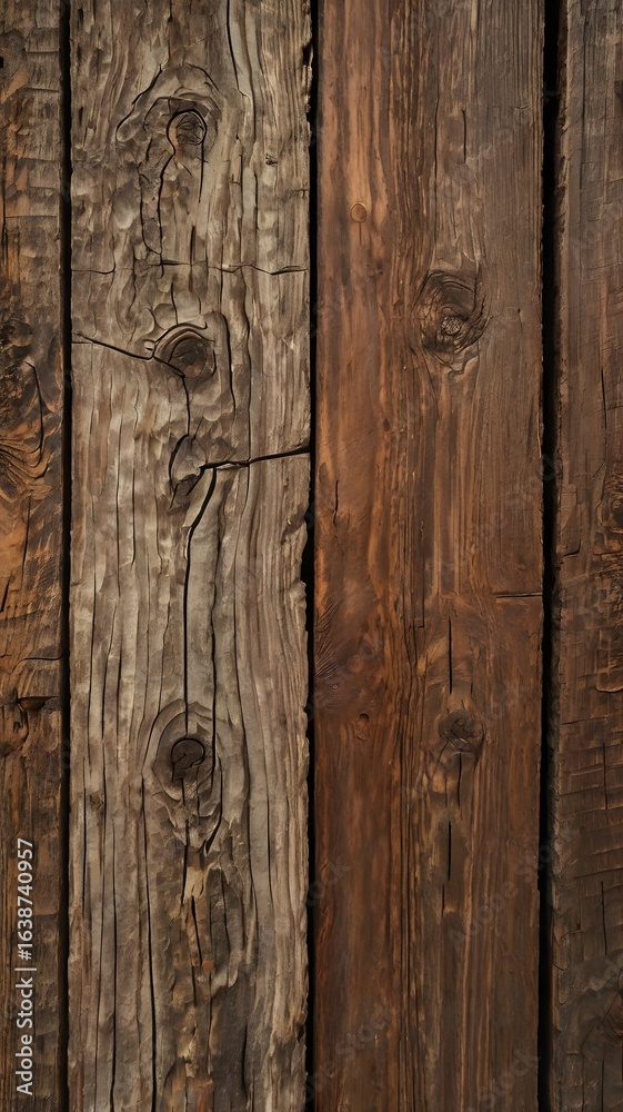 Naklejka premium Rustic Wooden Texture Close-Up of Aged Planks for Backgrounds and Design Elements