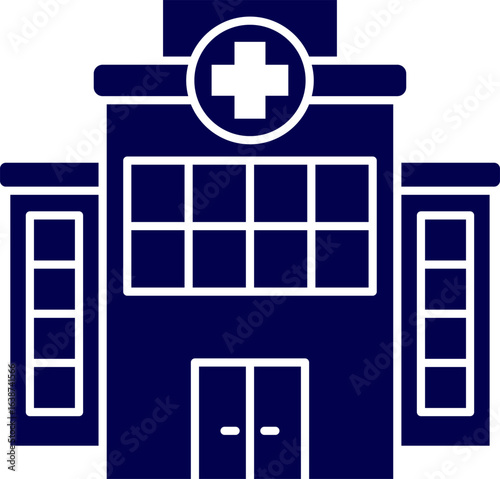 Hospital building silhouette vector. Hospital in the city. medical hospital building. Modern hospital building silhouette. Modern building of public hospital or clinic with ambulances and patients.