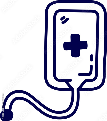 IV drip bag on white background. Vector of iv drip bag, medical intravenous icon. Infusion bag icon. Medicine infusion bottle. Blood bag. Medical iv bag. Infusion therapy saline drip bag