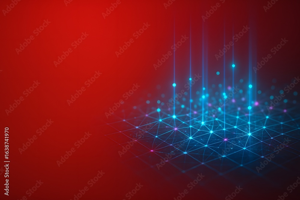 Obraz premium Holographic Data Network for Advanced Connectivity and Visualization