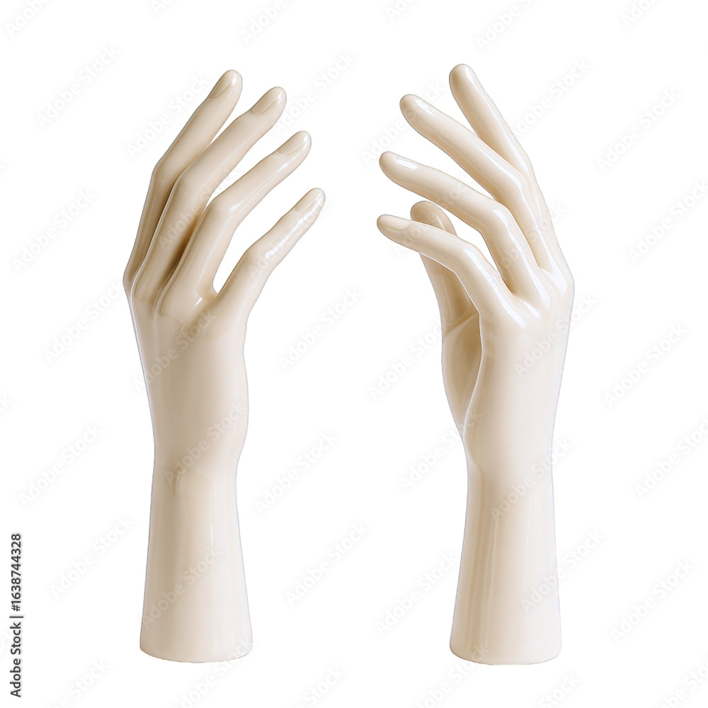 Obraz premium Elegant Mannequin Hands Displaying Graceful Poses, Ideal for Jewelry and Accessory Showcasing