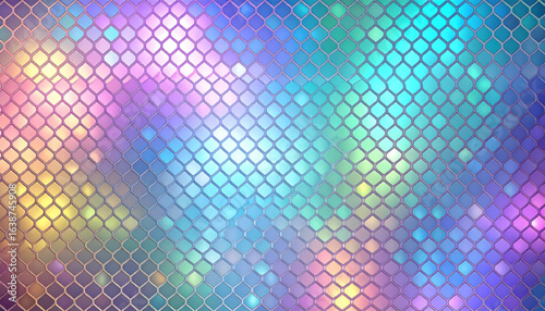 Metallic Iridescent Abstract Mesh