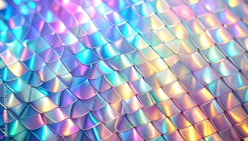 Metallic Iridescent Abstract Mesh